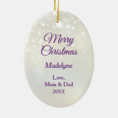 ブラックキッテンシルバーバルブ《写真》ぼけ味クリスマス セラミックオーナメント (裏面)