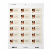 ブラックキッテン付きガールヴィンテージ住所 シール (フルシート)