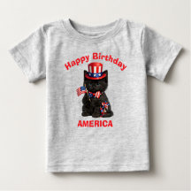 ブラックキッテン(1c)愛国少年Tシャツ