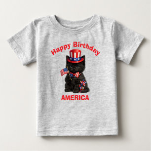 ブラックキッテン（1c）愛国少年Tシャツ ベビーTシャツ