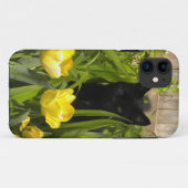 ブラックキットン、イエローチューリップ。iPhone 5ケース Case-Mate iPhoneケース (裏面(横))