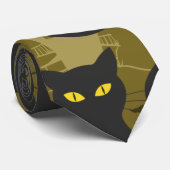 ブラックキティキャットメタリザーファクトリーデコ ネクタイ (ロール)
