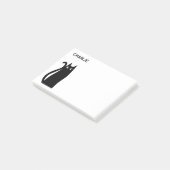 ブラックキティパーソナライズされたネコ ポストイット (アングル)