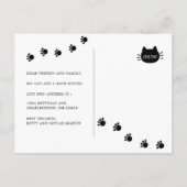 ブラックキティ猫ライトティール(緑がかった色)の動き発表 案内ポストカード (裏面)