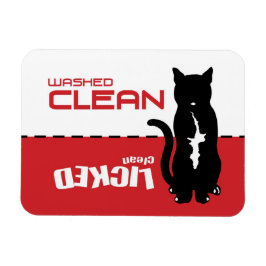 ブラックキティ猫食洗機マグネット – クリッキングクリーン マグネット