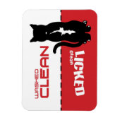 ブラックキティ猫食洗機マグネット – クリッキングクリーン マグネット (縦)