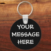 ブラックキパーソナライズされたーリング男性へ キーホルダー (正面)