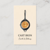 ブラックキャストアイアンスキレットパーソナルシェフ&ケータリング 名刺 (正面)