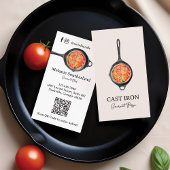 ブラックキャストアイアンスキレットピザケータリング&デリバリー 名刺