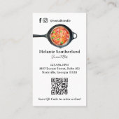 ブラックキャストアイアンスキレットピザケータリング&デリバリー 名刺 (裏面)