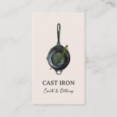 ブラックキャストアイアンスキレット パーソナルシェフ＆ケータリング 名刺 (正面)