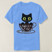 ブラックキャッおもしろいトコーヒーマグ猫好きボーイガール Tシャツ (デザイン正面)