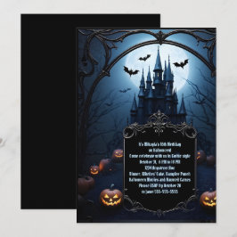 ブラックキャッスル ティーン ハロウィン 誕生日パーティー 招待状