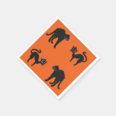 ブラックキャッツカクテル紙ナプキンズハロウィーン スタンダードカクテルナプキン (角)