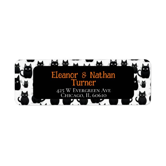 ブラックキャッツカスタムハロウィン ラベル (正面)