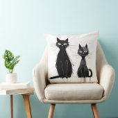 ブラックキャッツデザイン クッション (椅子)