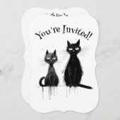 ブラックキャッツハローウィンパーティ 招待状 (正面/裏面)