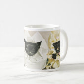 ブラックキャッツフローラカラー コーヒーマグカップ (正面右)