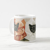 ブラックキャッツフローラカラー コーヒーマグカップ (正面左)