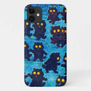 ブラックキャッツ踊りムーンライトのルイワーイン iPhone 11 ケース
