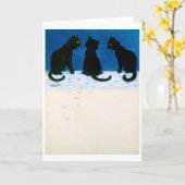 ブラックキャッツ・イン・イン・ザ・スノー カード (黄色い花)