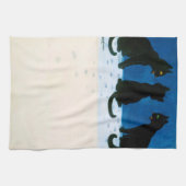 ブラックキャッツ・イン・イン・ザ・スノー キッチンタオル (横)