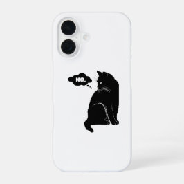ブラックキャットが嫌だと言っています - 楽しい猫好きデザイン iPhone 16ケース