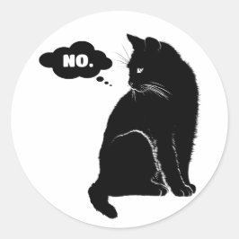 ブラックキャットが嫌と言う - 面白い猫好きへのギフト ラウンドシール