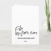 ブラックキャットとネズミ誕生日 カード (裏面)