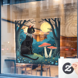 ブラックキャットと毒キノコのハロウィン1 ウィンドウサイン