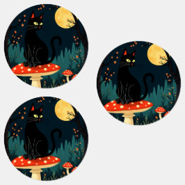 ブラックキャットと毒キノコのハロウィン3 ラベル
