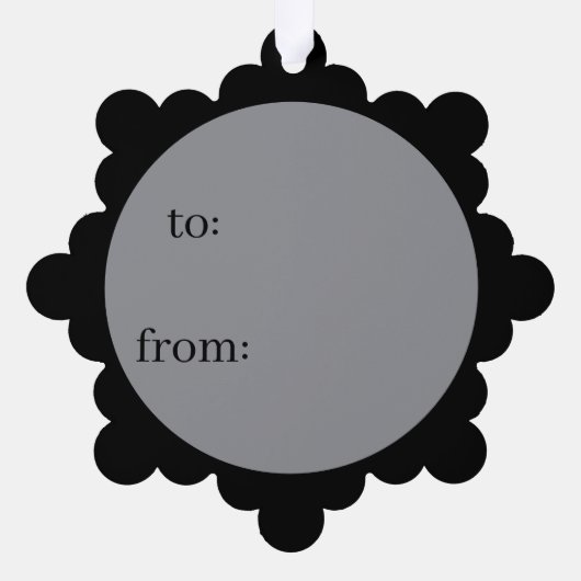 ブラックキャットのクリスマスタグ オーナメントカード (裏面)