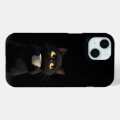 ブラックキャットのコーヒーマグ 楽しいiPhoneケース Case-Mate iPhoneケース (裏面 (横))