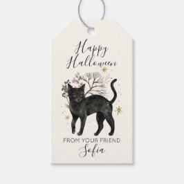 ブラックキャットのハッピーハロウィンギフトタグ ギフトタグ