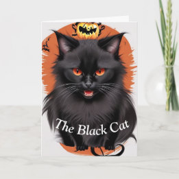 ブラックキャットのハロウィンカード シーズンカード