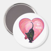 ブラックキャットのバレンタインデー マグネット (正面/裏面)