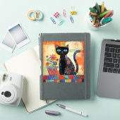 ブラックキャットの奇想天外なアート シール (iPadカバー)
