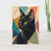 ブラックキャットの抽象画 カード (正面)
