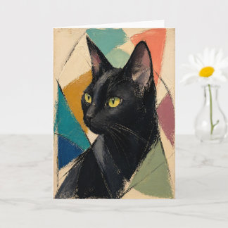 ブラックキャットの抽象画 カード