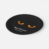 ブラックキャットアイズハローウィンパーティ紙プレート ペーパープレート (アングル)