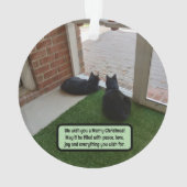 ブラックキャットアクリルオーナメントマイオウィカタマス オーナメント (裏面)