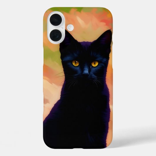 ブラックキャットアーポップ・アートのトIPhoneケース子猫 Case-Mate iPhoneケース (裏面)