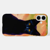 ブラックキャットアーポップ・アートのトIPhoneケース子猫 Case-Mate iPhoneケース (裏面 (横))