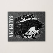 ブラックキャットイラストレーション |サレム ジグソーパズル (横)