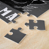 ブラックキャットイラストレーション |サレム ジグソーパズル (側面)