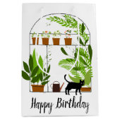 ブラックキャットインハウス誕生日 ミディアムペーパーバッグ (正面)