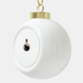 ブラックキャットインポーションクラシックボトルTシャツ セラミックボールオーナメント (右)