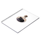 ブラックキャットインポーションクラシックボトルTシャツ ノートブック (左側)