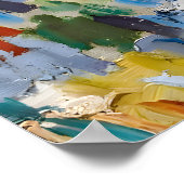 ブラックキャットウィズヴァンゴッホポートレート ポスター (角)