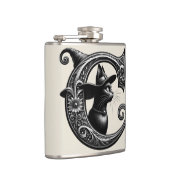 ブラックキャットウィッチウィッチレターCカスタムイニシャル フラスク (右)